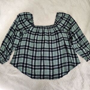 Lane Bryant Plaid Flannel Blouse - Sz 18